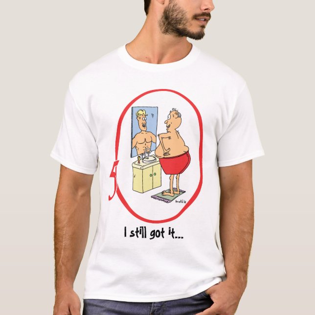 Jag stillar har det på t-skjorta 50 tee shirt (Framsida)
