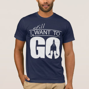 Jag stillar önskar att gå - tända på den mörk tee shirt