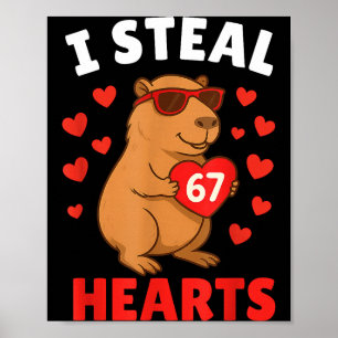 Jag Stjäl 67 Hjärtan Alla Hjärtans Dag 67 Meme 6 7 Poster