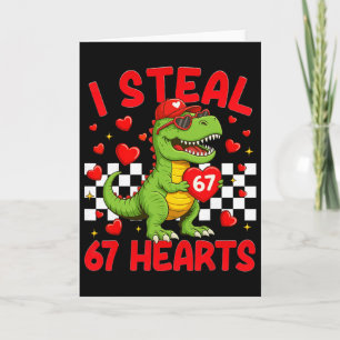 Jag stjäl hjärtan 67 Alla hjärtans dag 67 Dinosaur Kort