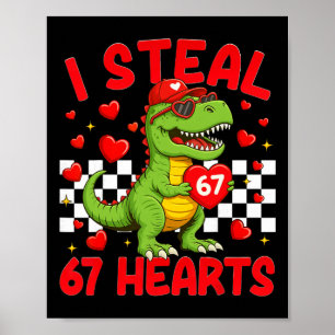 Jag stjäl hjärtan 67 Alla hjärtans dag 67 Dinosaur Poster