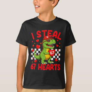 Jag stjäl hjärtan 67 Alla hjärtans dag 67 Dinosaur T Shirt