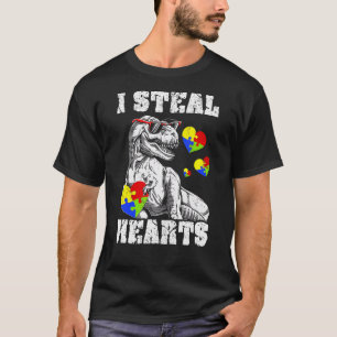 Jag Stjäl Hjärtan Dino Trex Småbarn Baby Pojke Aut T Shirt