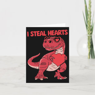 Jag Stjäl Hjärts Trex Dinosaurie Gles Alla Hjärtan Kort