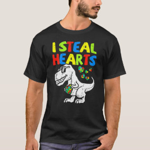 Jag Stjäl Hjärts Trex Dinosaurie Småbarn Autism Me T Shirt