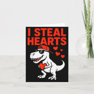 Jag Stjäl Hjärtslag Trex Dino Baby Pojke Alla Hjär Kort