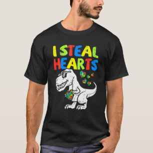 Jag Stjäl Hjärtslag Trex Dinosaurie Småbarn Autism T Shirt
