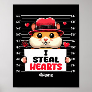 Jag stjäl söta hjärtan Alla hjärtans dag Hamsteräg Poster