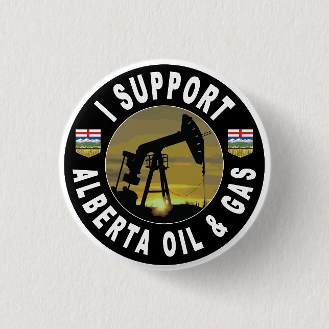 Jag stöder Alberta Oil & Gas Knapp (Framsida)