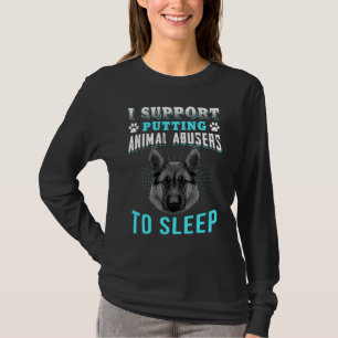 Jag stöder att djurförbrytare ska få sova beagle D T Shirt
