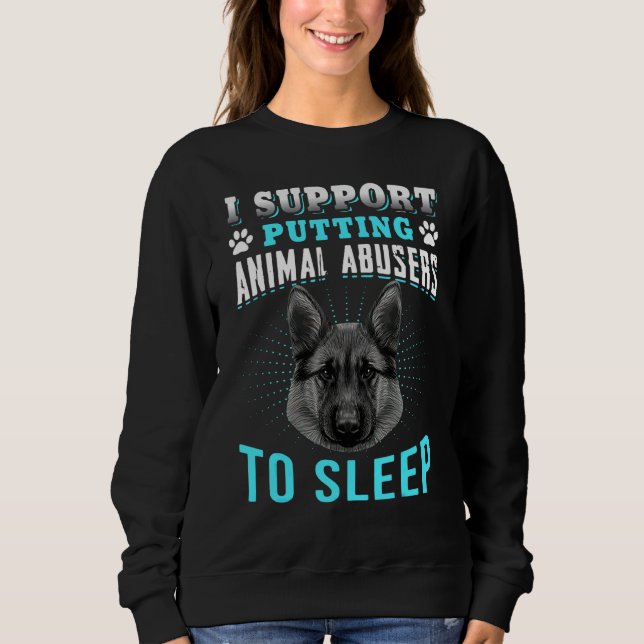 Jag stöder att djurförbrytare ska få sova beagle D T Shirt (Framsida)