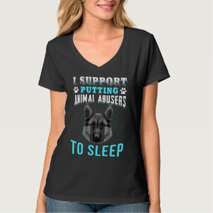Jag stöder att djurförbrytare ska få sova beagle D T Shirt