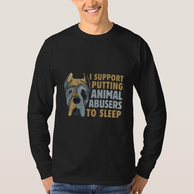 Jag stöder att djurförövare görs till viltlevande  t shirt (Framsida)