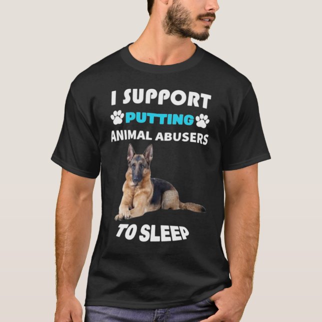 JAG STÖDER ATT DJURMISSBRUKARE SLÄPPS TILL SLEEP T SHIRT (Framsida)