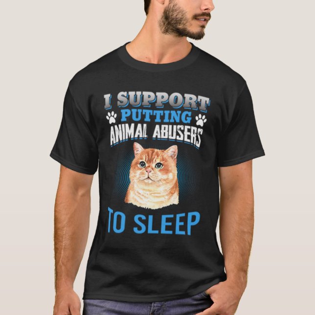 JAG STÖDER ATT MAN SÄTTER DJURVÅRDARE TILL SLEEP T T SHIRT (Framsida)