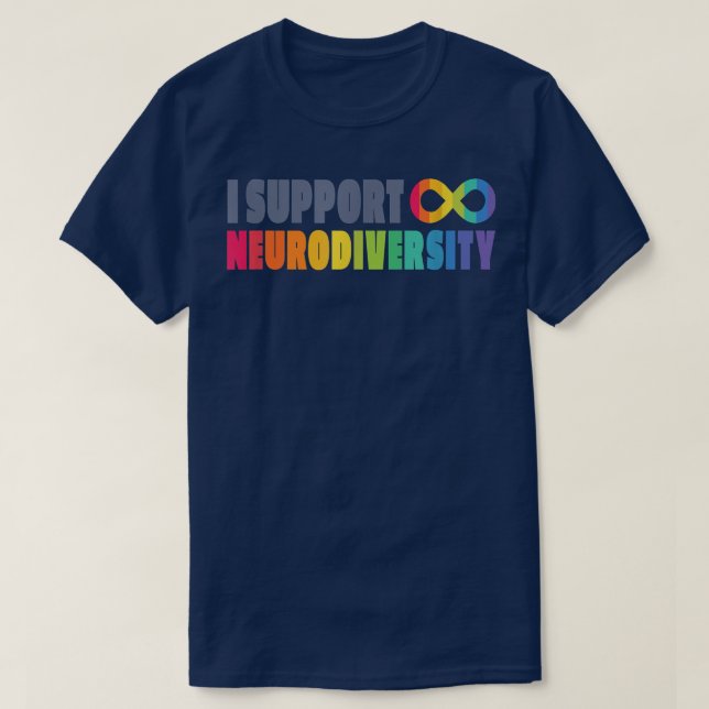 Jag stöder Autism Awareness ASD ADHD T Shirt (Design framsida)