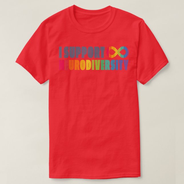 Jag stöder Autism Awareness ASD ADHD T Shirt (Design framsida)