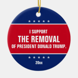 Jag stöder avskaffandet av president Donald Trump Julgransprydnad Keramik