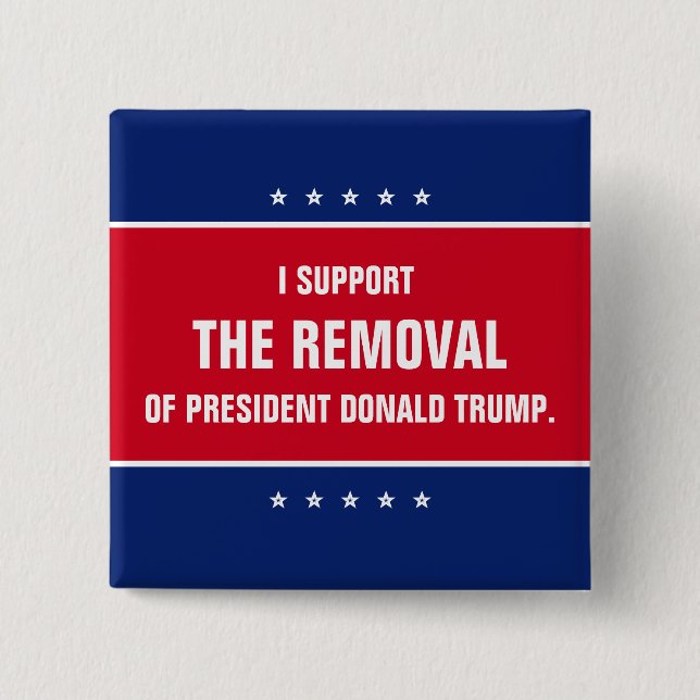 Jag stöder avskaffandet av president Donald Trump Knapp (Framsida)