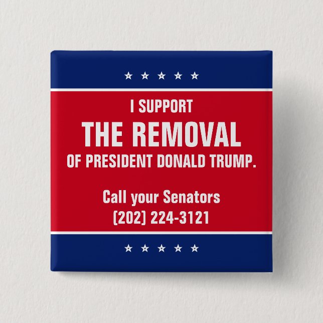 Jag stöder avskaffandet av president Donald Trump Knapp (Framsida)