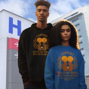 JAG STÖDER BLACK MATERNAL HÄLSOMEDVETENHET Mamma T Shirt