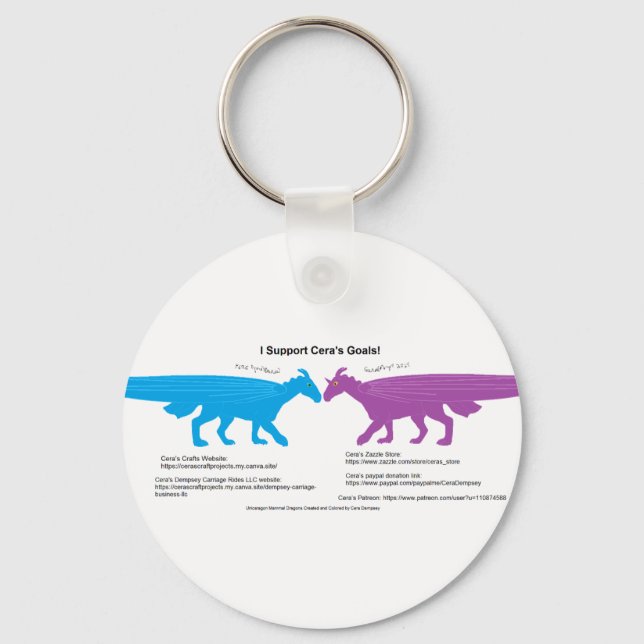 Jag stöder Ceras målnyckelkedja Nyckelring (Baksida)