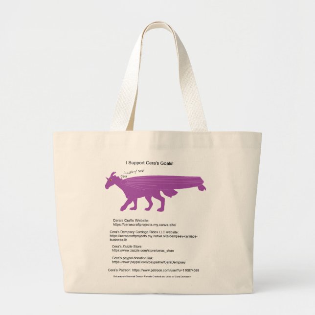 Jag stöder Ceras målskylt Jumbo Tygkasse (Framsidan)