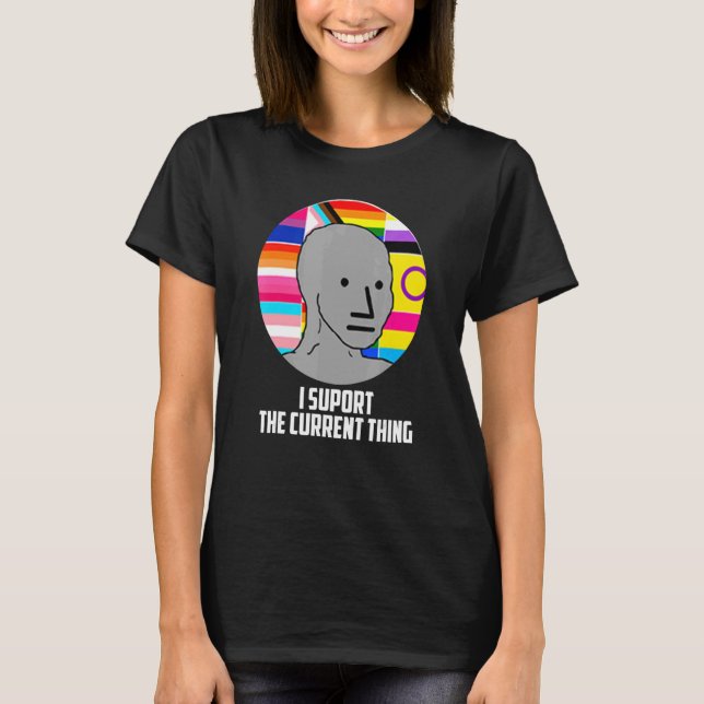 Jag stöder den aktuella Sak-PM-databiten för LGBT T Shirt (Framsida)