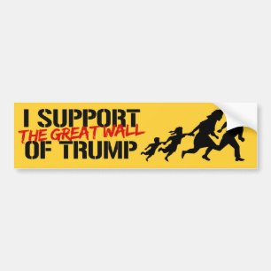 Jag stöder den Underbarare trumpmuren -.png Bildekal