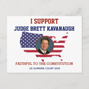 Jag stöder domare Brett Kavanaugh American Flagga Vykort