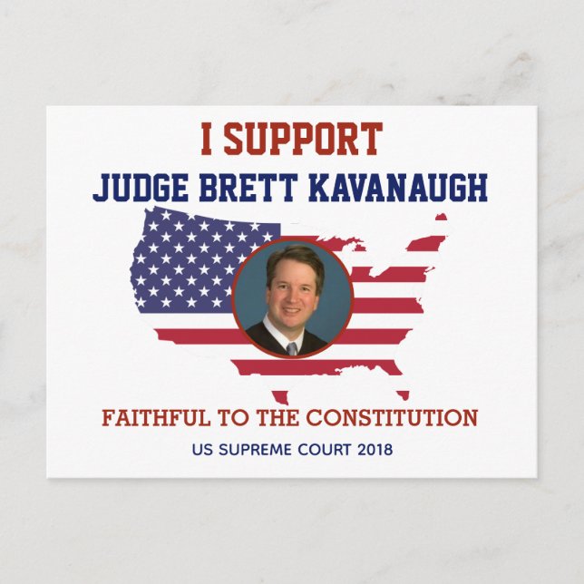 Jag stöder domare Brett Kavanaugh American Flagga Vykort (Framsida)