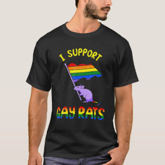 Jag stöder Gay Råttor T Shirt