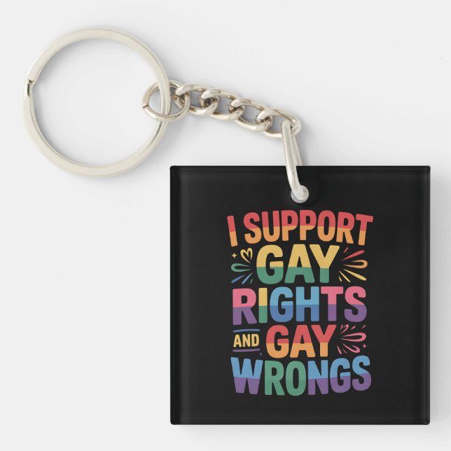 Jag stöder Gay rights och Gay Wrongs HBT TQ Ally (Framsidan)