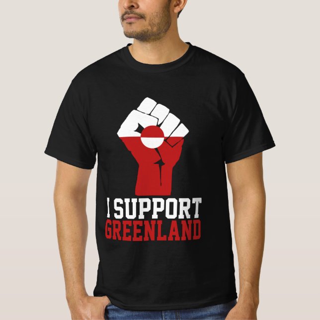 Jag stöder Grönland - Stolta grönlänningar T Shirt (Framsida)