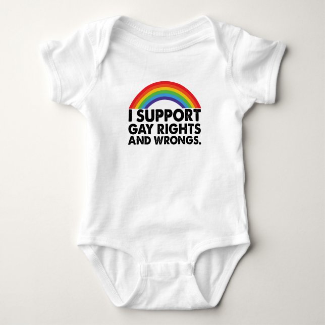 Jag stöder HBTQ-rättigheter och HBTQ-fel HBTQ T Shirt (Framsida)