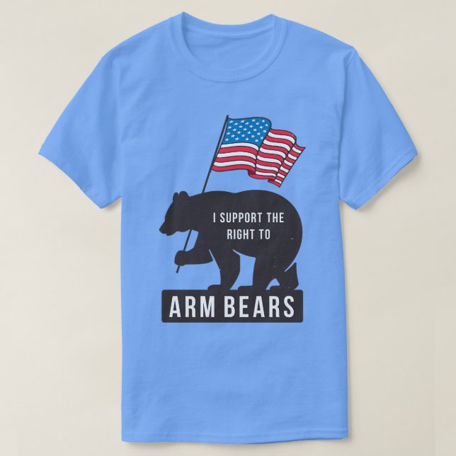 Jag stöder högerna till Arm Bears T Shirt (Design framsida)
