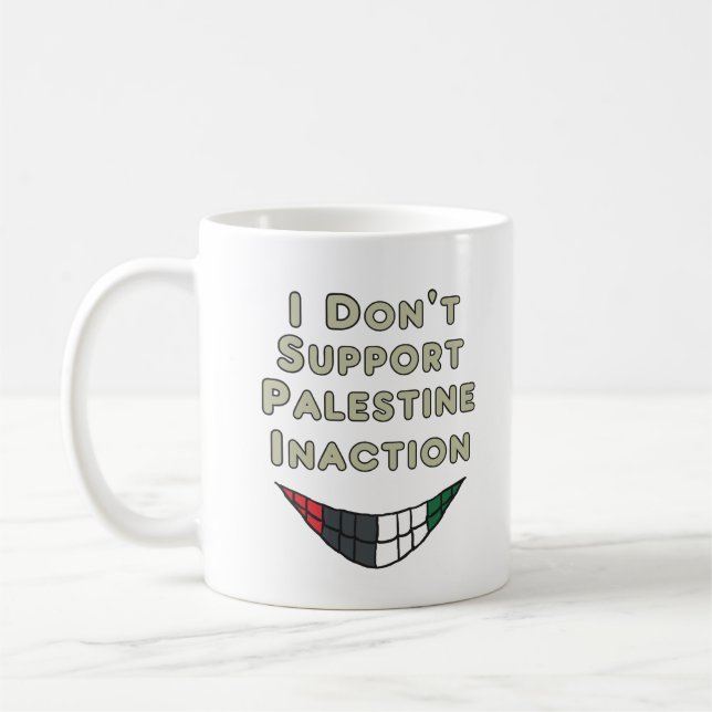 Jag stöder inte Palestinas passivitet Kaffemugg (Vänster)