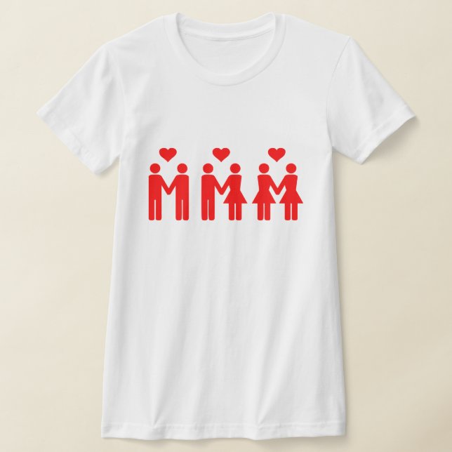 JAG STÖDER JÄMSTÄLLDHET GIFTERMÅL TEE SHIRT (Laydown)