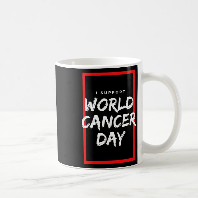 Jag stöder kemoterapipat vid cancerdagen i världen kaffemugg (Höger)