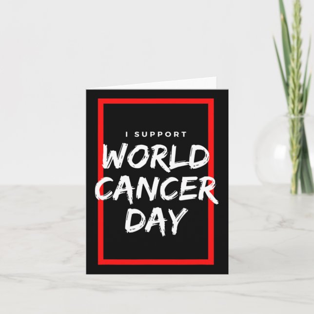 Jag stöder kemoterapipat vid cancerdagen i världen kort (Framsida)