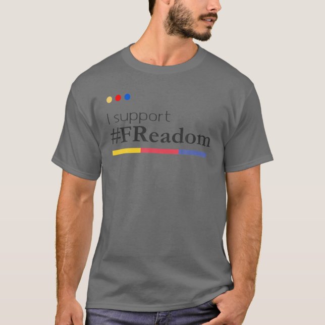 Jag stöder kostnadsfri biblioteksläsning t shirt (Framsida)