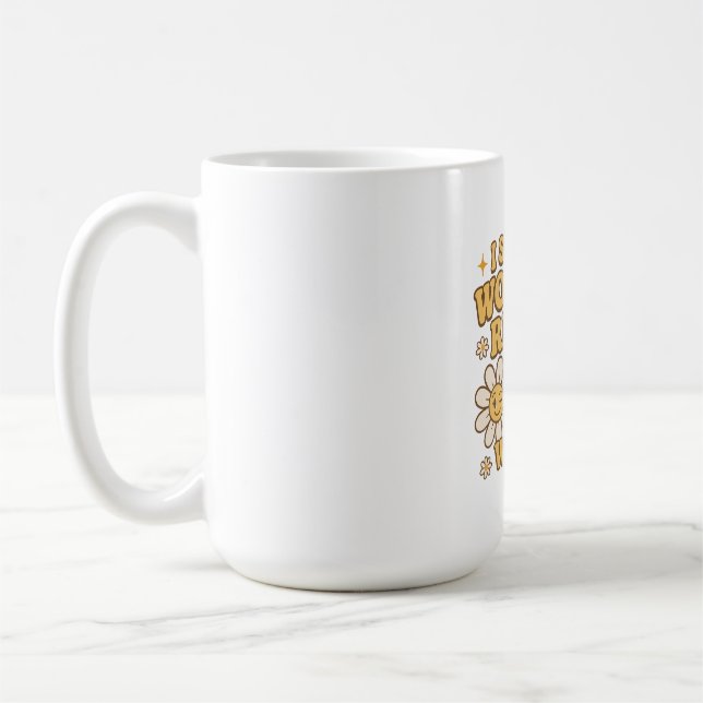 Jag stöder kvinnors rättigheter och fel – Feminist Kaffemugg (Vänster)