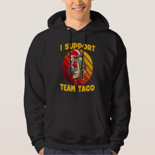 Jag stöder lag taco Funny Taco Football College St Hoodie
