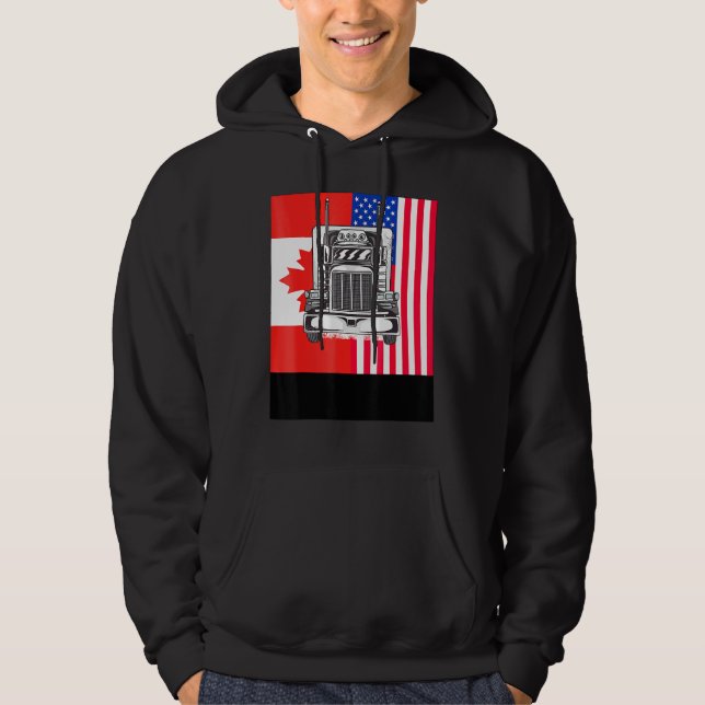 Jag stöder lastbilschaufförer 2022. Vi stöder Last Hoodie (Framsida)