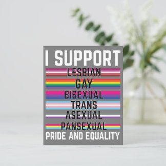 Jag stöder Lesbisk Gay Bisexual Trans ASexual Pans