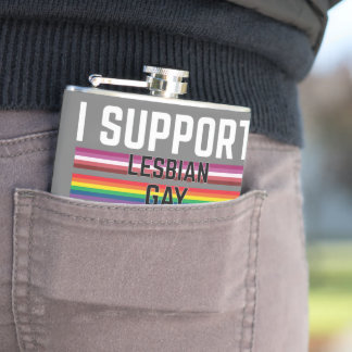 Jag stöder Lesbisk Gay Bisexual Trans ASexual Pans Fickplunta