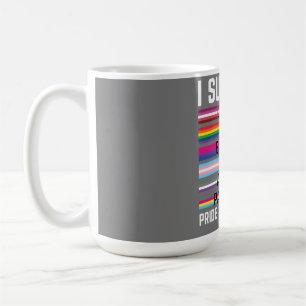 Jag stöder Lesbisk Gay Bisexual Trans ASexual Pans Kaffemugg