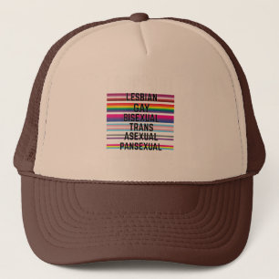 Jag stöder Lesbisk Gay Bisexual Trans ASexual Pans Keps