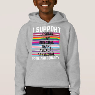 Jag stöder Lesbisk Gay Bisexual Trans ASexual Pans T Shirt