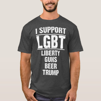 Jag stöder LGB Liberty Guns Beer Rast  T Shirt